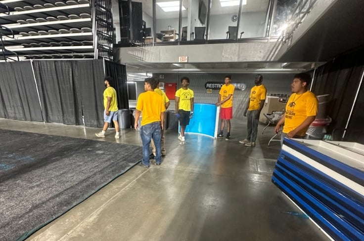 Pantheon Moving crew members smiling and prepared for a Kansas City moving job